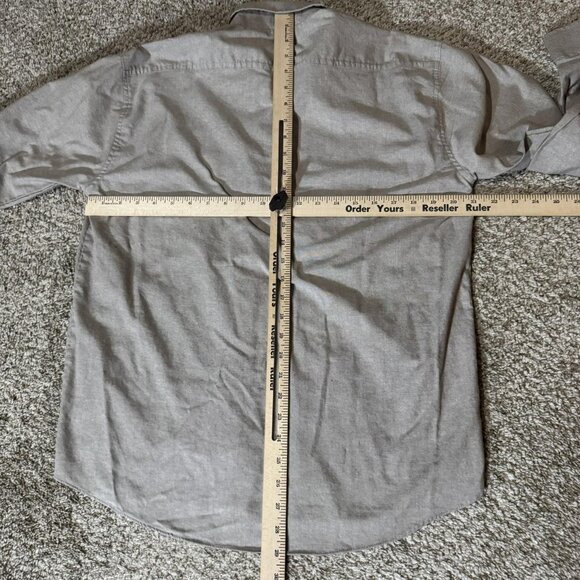 Ralph Lauren Polo Jeans Co Shirt Mens Large Gray Button Down Long Sleeve Pony - Picture 6 of 8